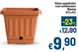 Qui Discount Vaso quadrato con sottovaso Bama offerta