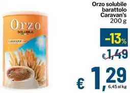 Qui Discount Orzo solubile barattolo Caravan's offerta