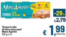 Qui Discount Tonno in olio di oliva easy peel Mare Aperto offerta