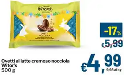 Qui Discount Ovetti al latte cremoso nocciola Witor's offerta