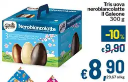 Qui Discount Tris uova nerobiancolatte II Galeone offerta