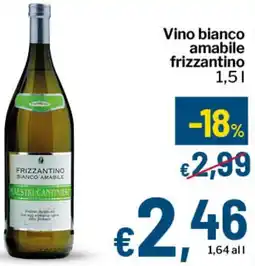 Qui Discount Vino bianco amabile frizzantino offerta