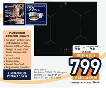 Unieuro Electrolux Piano Cottura A Induzione EIS62449C offerta