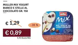 Prezzemolo e Vitale Muller mix yogurt bianco e stelle al cioccolato offerta