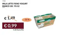 Prezzemolo e Vitale Mila latte fieno yogurt bianco offerta