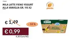 Prezzemolo e Vitale Mila latte fieno yogurt alla vaniglia offerta