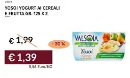 Prezzemolo e Vitale Yosoi yogurt ai cereali e frutta offerta