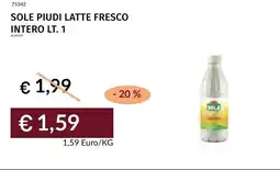 Prezzemolo e Vitale Sole piudi latte fresco intero offerta