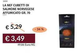 Prezzemolo e Vitale La nef cubetti di salmone norvegese offerta