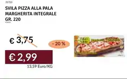 Prezzemolo e Vitale Svila pizza alla pala margherita integrale offerta