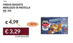 Prezzemolo e Vitale Findus nuggets merluzzo in pastella offerta