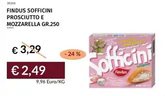 Prezzemolo e Vitale Findus sofficini prosciutto e mozzarella offerta