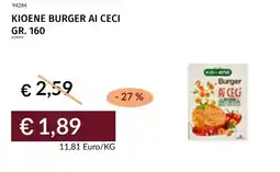 Prezzemolo e Vitale Kioene burger ai ceci offerta