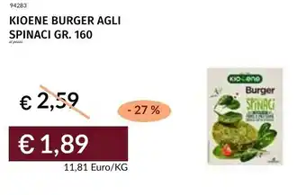 Prezzemolo e Vitale Kioene burger agli spinaci offerta