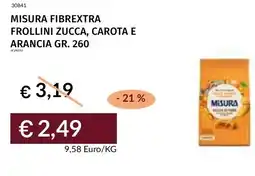 Prezzemolo e Vitale Misura fibrextra frollini zucca, carota e arancia offerta
