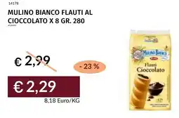 Prezzemolo e Vitale Mulino bianco flauti al cioccolato x 8 offerta