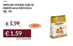 Prezzemolo e Vitale Matilde vicenzi cubi di wafer alla nocciola offerta