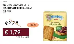 Prezzemolo e Vitale Mulino bianco fette biscottate cereali x 40 offerta
