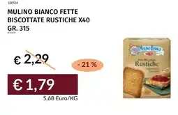 Prezzemolo e Vitale Mulino bianco fette biscottate rustiche x40 offerta