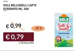 Prezzemolo e Vitale Sole bellisnelli latte scremato offerta