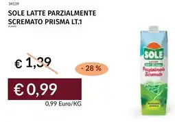 Prezzemolo e Vitale Sole latte parzialmente scremato prisma offerta