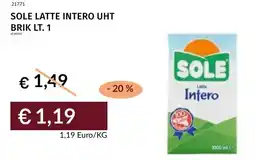 Prezzemolo e Vitale Sole latte intero uht brik offerta