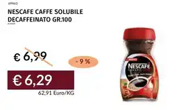 Prezzemolo e Vitale Nescafe caffe solubile decaffeinato offerta