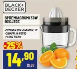 Risparmio Casa BLACK+ DECKER SPREMIAGRUMI 30W BXCJ30E offerta