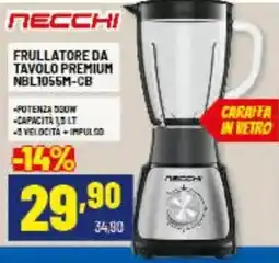 Risparmio Casa NECCHI FRULLATORE DA TAVOLO PREMIUM NBL1055M-CB offerta