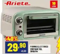 Risparmio Casa Ariete FORNO ELETTRICO VINTAGE 10L 3919/04 offerta