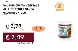 Prezzemolo e Vitale Valsoia crema vegetale alle nocciole senza glutine offerta