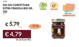 Prezzemolo e Vitale Giu giu confettura extra fragola bio offerta