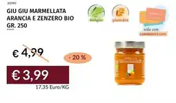 Prezzemolo e Vitale Giu giu marmellata arancia e zenzero bio offerta