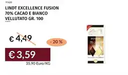 Prezzemolo e Vitale Lindt excellence fusion 70% cacao e bianco vellutato offerta