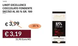 Prezzemolo e Vitale Lindt excellence cioccolato fondente deciso al 85 % offerta