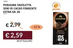 Prezzemolo e Vitale Perugina tavoletta semi di cacao fondente extra offerta