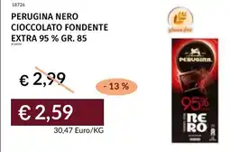 Prezzemolo e Vitale Perugina nero cioccolato fondente extra 95 % offerta