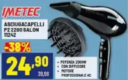 Risparmio Casa IMETEC ASCIUGACAPELLI P2 2200 SALON 11242 offerta