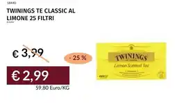 Prezzemolo e Vitale Twinings te classic al limone 25 filtri offerta