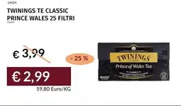 Prezzemolo e Vitale Twinings te classic prince wales 25 filtri offerta
