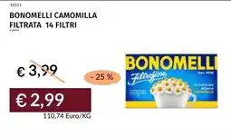 Prezzemolo e Vitale Bonomelli camomilla filtrata 14 filtri offerta