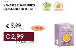 Prezzemolo e Vitale Namaste tisana puro rilassamento 15 filtri offerta