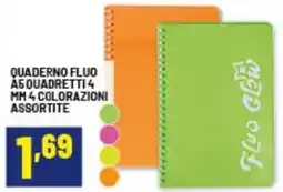 Risparmio Casa Quaderno fluo a5 quadretti4 mm 4 colorazioni offerta