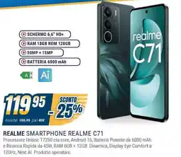 Sinergy REALME SMARTPHONE C71 offerta
