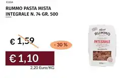 Prezzemolo e Vitale Rummo pasta mista integrale N. 74 offerta