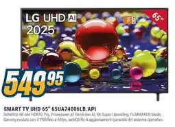 Sinergy LG SMART TV UHD 65" 65UA74006LB.API offerta