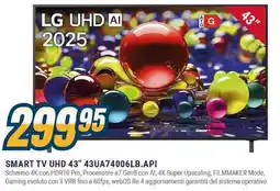 Sinergy LG SMART TV UHD 43" 43UA74006LB.API offerta