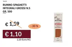 Prezzemolo e Vitale Rummo spaghetti integrali grossi N.5 offerta