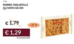 Prezzemolo e Vitale Rummo tagliatelle all'uovo offerta