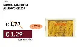 Prezzemolo e Vitale Rummo tagliolini all'uovo offerta